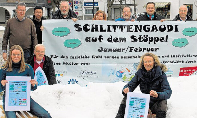 sz-21122012-schlittengaudi Schlittengaudi auf dem Stöppel steigt wieder. (SZ-Foto: Holger Weber)